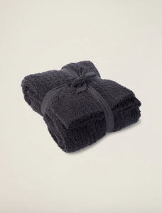 Cozychic Ribbed Throw -Carbon