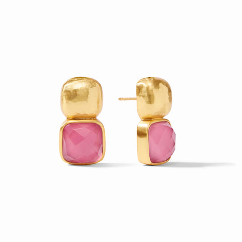 Catalina Stud Earring - Iridescent Peony Pink