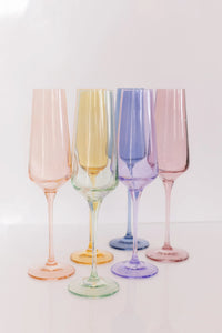 Pastel Estelle Champagne Flutes Set