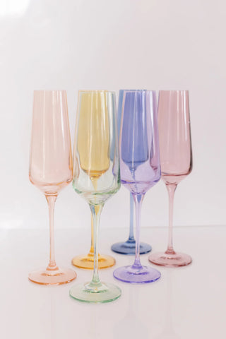 Pastel Estelle Champagne Flutes Set