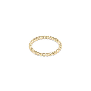 Classic Gold 2mm Beaded Ring