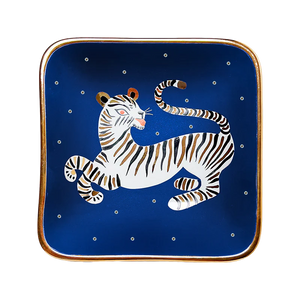 Medium Square Tray Tiger - Cobalt