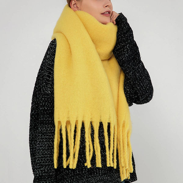 Soft Mohair Feel Scarf - Cozy Winter Wrap_CWASC0323: DARKRED / (OS) 1