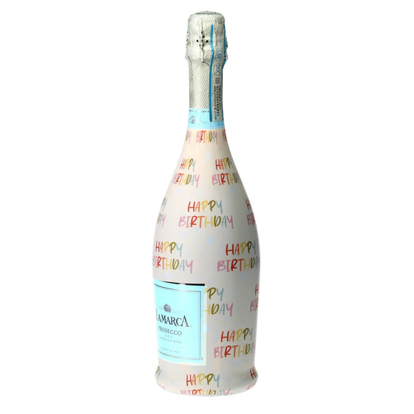 Birthday in Pastel Prosecco Bottle Wrap