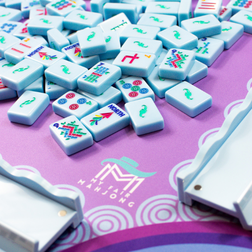Purple MAHJONG MAT  |  Confetti  |  33" x 33":