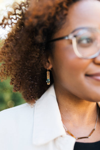 I'll Be There Copper & African Jasper Earrings