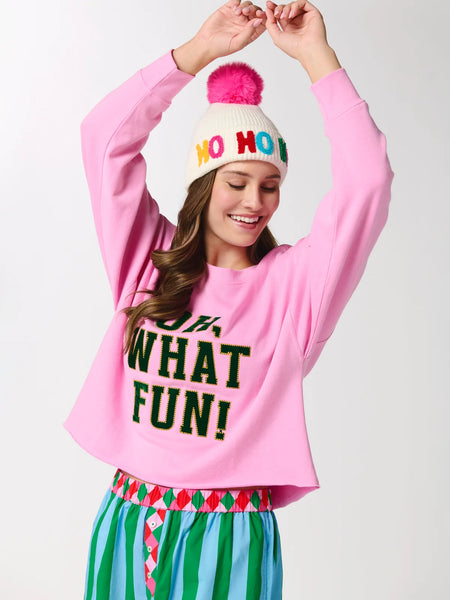 Ho Ho Ho Beanie - White