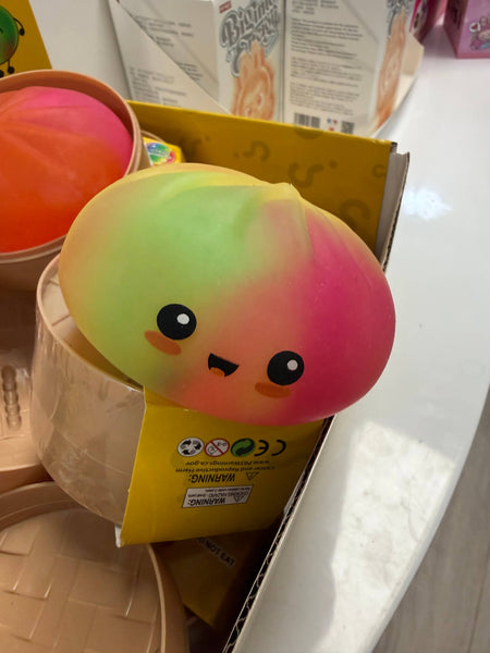 Mystery Rainbow Tie Dye Squishy  Dumpling  – With Face 