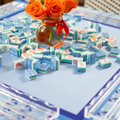 Blue MAHJONG MAT  |  Prism  |  33" x 33":