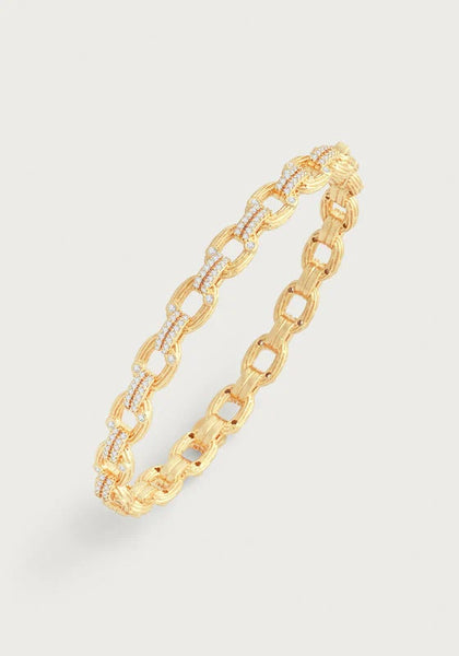 Enchanted Forest Chain Hinged Bangle