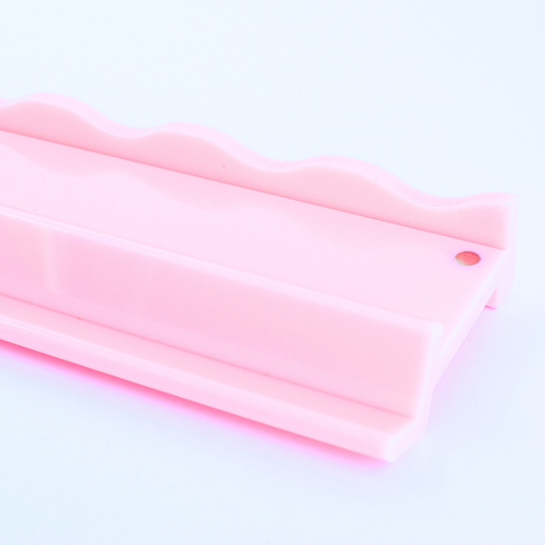 MAHJONG RACK PUSHER ADD ON-MAGNETIC | Premium Acrylic Set(4): Transparent-Wavy-Bright Pink
