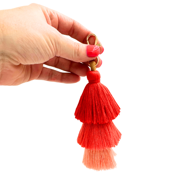 TASSEL | MANY COLORS & STYLES | Perfect Boho Accessory for Mahjong Tile Bags or Pouches: Purple- 3 Layer