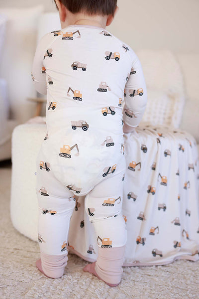 Convertible Zip Romper | Little Builder: 6-12 months