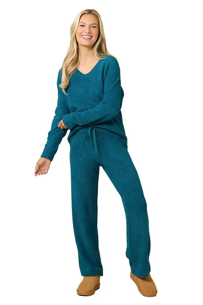 Marshmallow V-Neck Lounge Set, various colors
