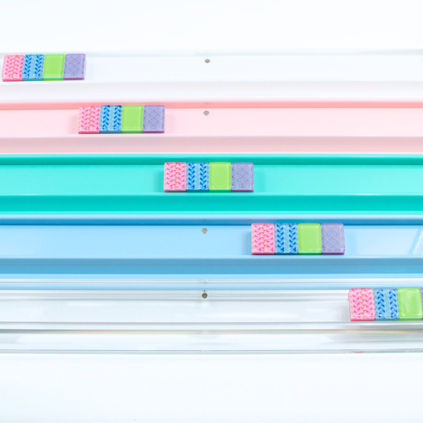 MAHJONG RACKS | Premium Acrylic | 4 Racks + 4 Pushers: Transparent Clear