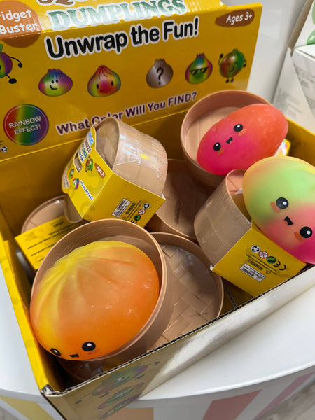 Mystery Rainbow Tie Dye Squishy  Dumpling  – With Face 
