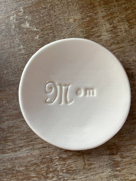 Mom Ceramic Ring Dish | Mother's Day Gift | Handmade Pottery