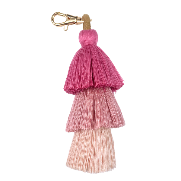 TASSEL | MANY COLORS & STYLES | Perfect Boho Accessory for Mahjong Tile Bags or Pouches: Purple- 3 Layer