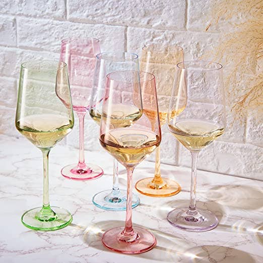 Stemmed Wine Glass SINGLE Make Your Own Set - Muted Orange