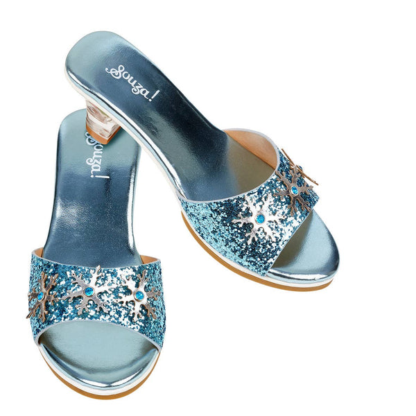 Slipper High-heel Ice Queen (blue)Costume Accessory for Kids-Carnival & Festive Use(3 sizes): Size 8-9
