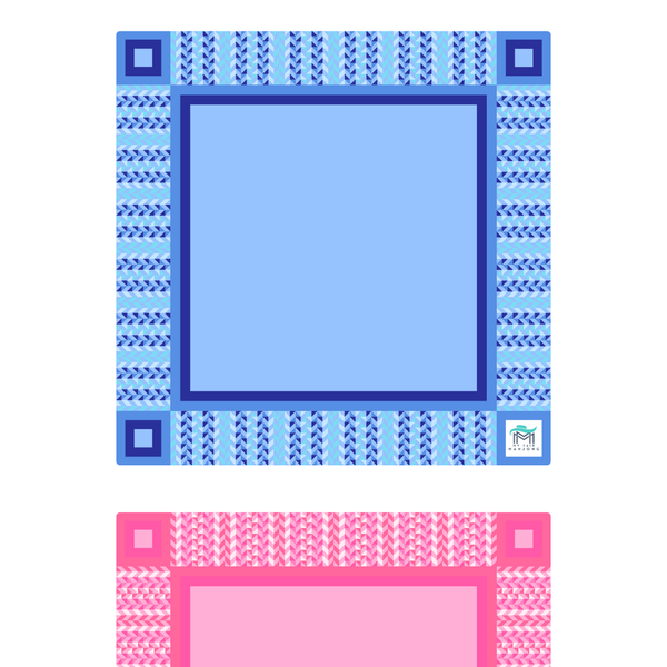 Blue MAHJONG MAT  |  Prism  |  33" x 33":