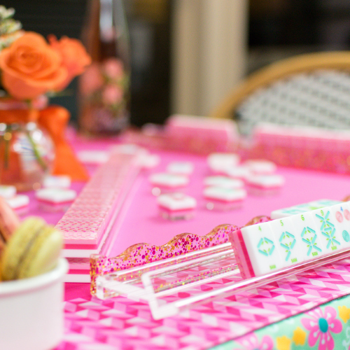 Pink Prism MAHJONG MAT  |  Prism  |  33" x 33"