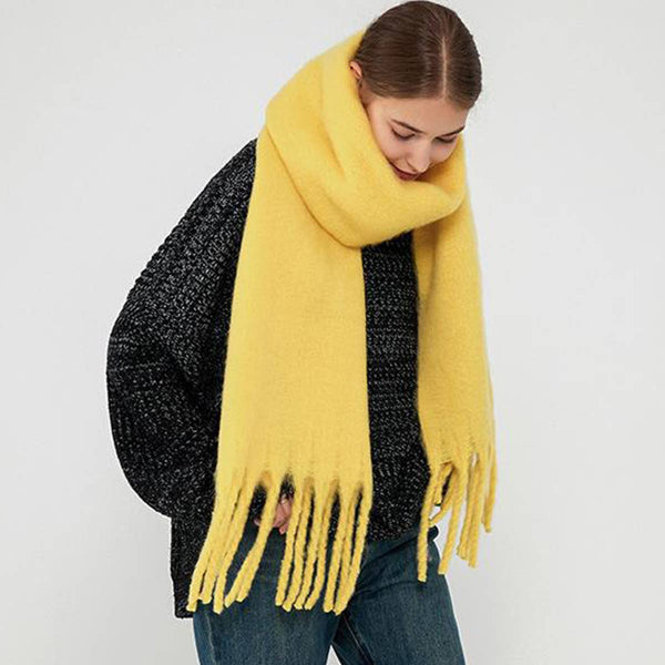 Soft Mohair Feel Scarf - Cozy Winter Wrap_CWASC0323: Pink / (OS) 1