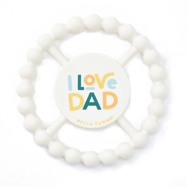 I Love Dad Happy Teether: Off White