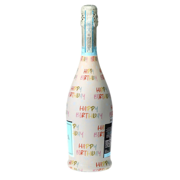 Birthday in Pastel Prosecco Bottle Wrap