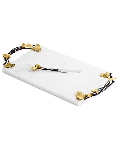 Golden Ginkgo Cheeseboard w/Knife - Large