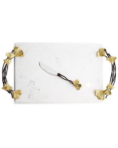 Golden Ginkgo Cheeseboard w/Knife - Large