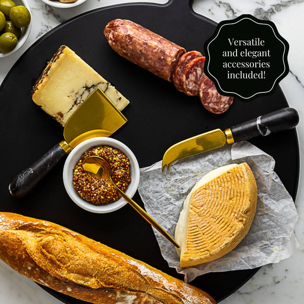 10 Piece Black Charcuterie Board Set