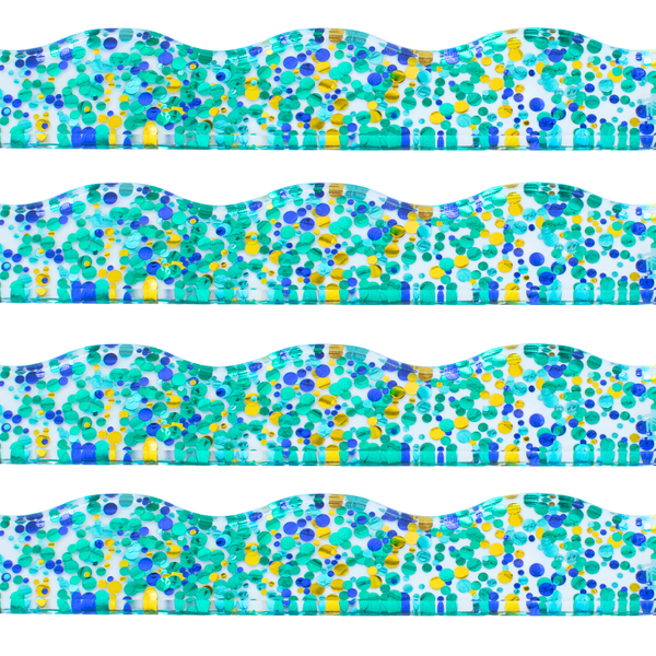 MAHJONG RACK PUSHER ADD ON-MAGNETIC | Premium Acrylic Set(4): Transparent-Wavy-Bright Pink