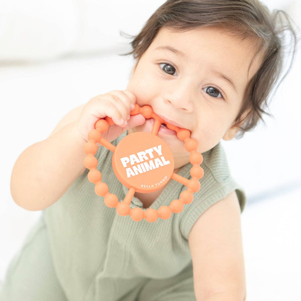 Party Animal Happy Teether: Orange
