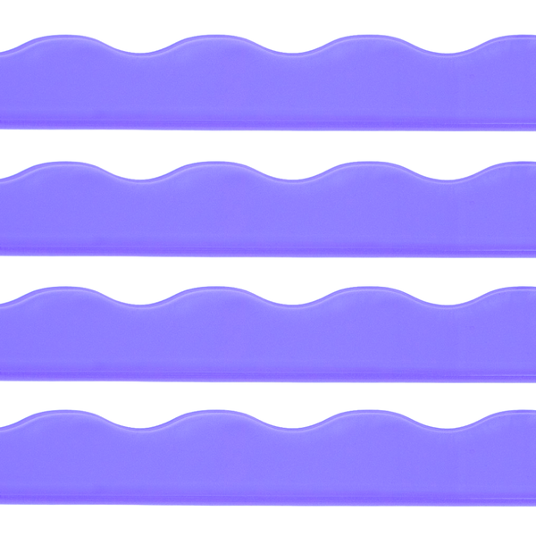 Wavy Bright Purple MAHJONG RACK PUSHER ADD ON-MAGNETIC | Premium Acrylic Set(4):Transparent