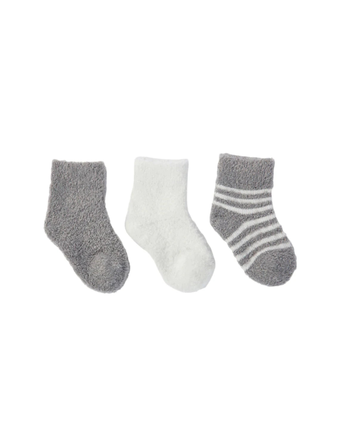 Infant Socks - 3-Pack - Pewter/Pearl