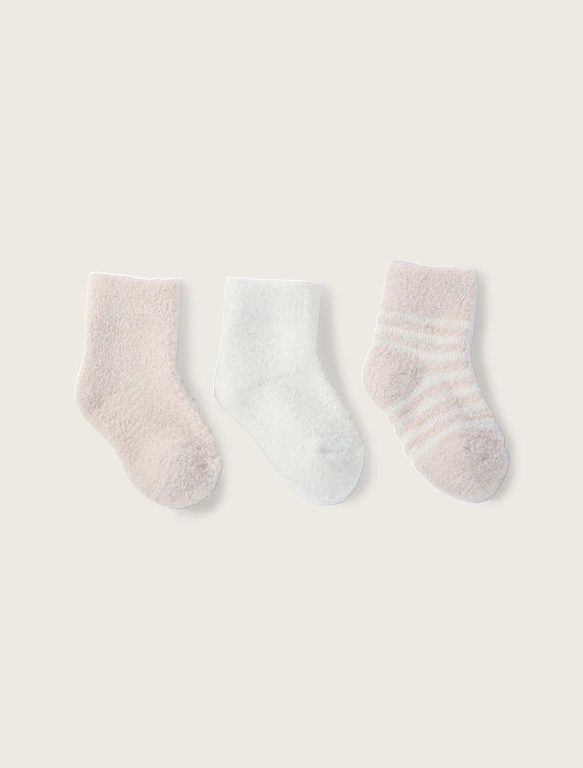 Infant Socks - 3-Pack - Pink/Pearl