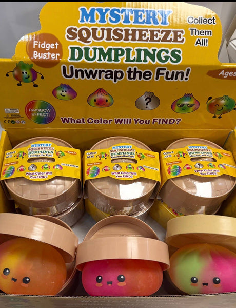 Mystery Rainbow Tie Dye Squishy  Dumpling  – With Face 