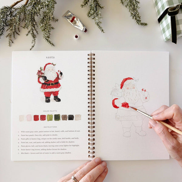 Classic christmas watercolor workbook