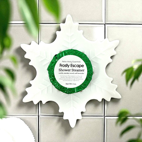 Snowflake Shower Steamer Tray - Soap Tray - Silicone Tray : White