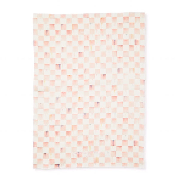 Rosy Check Dish Towel