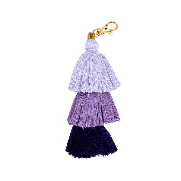 TASSEL | MANY COLORS & STYLES | Perfect Boho Accessory for Mahjong Tile Bags or Pouches: Purple- 3 Layer