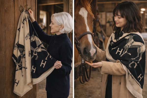 Equestrian Black / Cream Stable Reversible Wrap