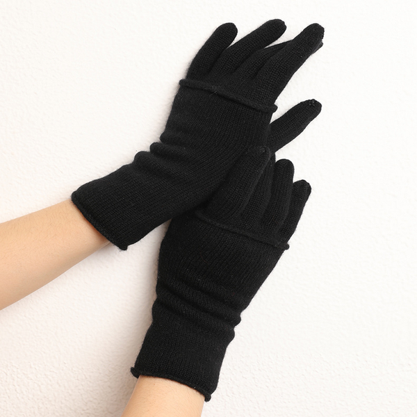 2-in-1 Cashmere Gloves – Full Finger Touchscreen_CWAG0530: KHAKI / (OS) 1