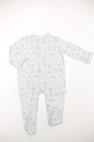 Snap Romper - Nursery Toile (Blue)