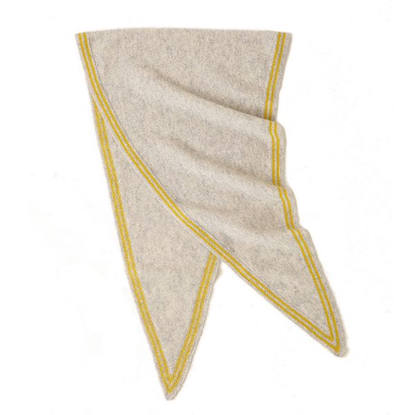 Lightweight Knit Wrap – Soft Triangle Neck Scarf_CWASC2704: LIGHTGREY / (OS) 1
