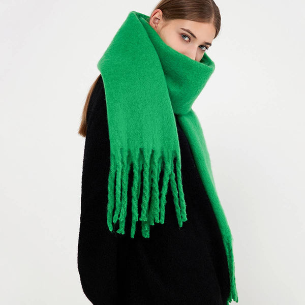 Soft Mohair Feel Scarf - Cozy Winter Wrap_CWASC0323: Purple / (OS) 1
