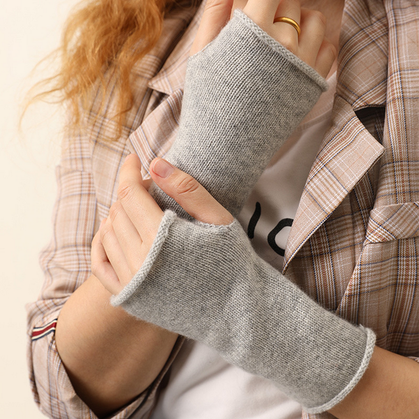 2-in-1 Cashmere Gloves – Full Finger Touchscreen_CWAG0530: KHAKI / (OS) 1