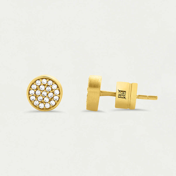 Signature Pave Studl Stud Earrings - White CZ