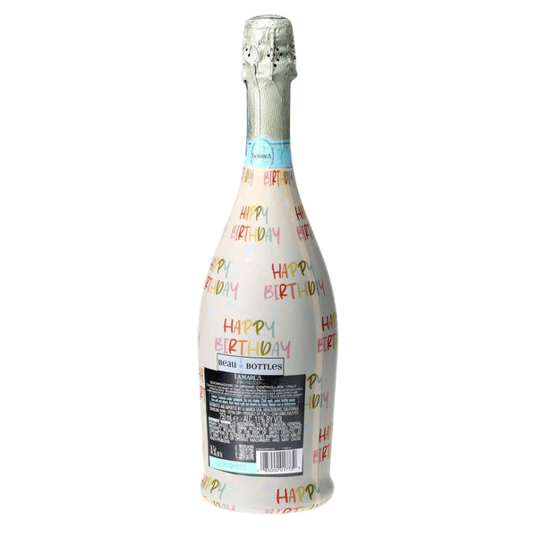 Birthday in Pastel Prosecco Bottle Wrap